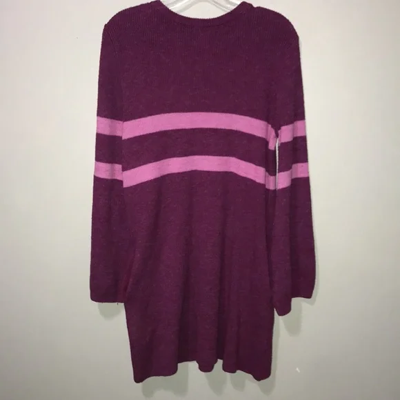 Free People On Your Team Sweater Dress Pink Size XS Balloon Sleeve Stretch Knit - Picture 9 of 11